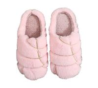 Pantuflas para invitados lavables para lavadora y mujer en casa Conchas México Zapatillas cálidas de invierno de interior zapatillas de masaje pies, Rosa, 37 EU