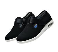 Pantuflas para Mujer comodas y calientitas,Comfort per Diabetici con Chiusura Regolabile a Strappo,Sandali Pantofole Uomo Ortopedica Scarpe Diabetiche.Black,42