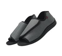 Pantuflas para Mujer comodas y calientitas,Comfort per Diabetici con Chiusura Regolabile a Strappo,Sandali Pantofole Uomo Ortopedica Scarpe Diabetiche.Grey,42