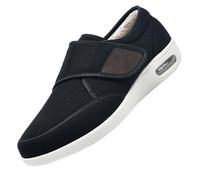 Pantuflas para Mujer comodas y calientitas,Comfort per Diabetici con Chiusura Regolabile a Strappo,Sandali Pantofole Uomo Ortopedica Scarpe Diabetiche.Black-42