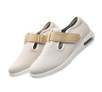 Pantuflas para Mujer comodas y calientitas,Scarpe da uomo adattive antiscivolo ad ampia larghezza per il Comfort dei diabetici con regolazione.Beige,43