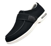 Pantuflas para Mujer comodas y calientitas,Scarpe da uomo adattive antiscivolo larghezza Comfort dei diabetici con Pantofole Extra Larga Uomo Memory Foam,Black,48