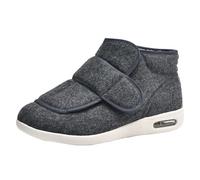 Pantuflas para Mujer comodas y calientitas,Scarpe da uomo adattive antiscivolo larghezza Comfort dei diabetici con Pantofole Extra Larga Uomo Memory Foam.Grey-38