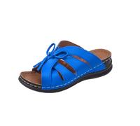 Pantuflas para mujer con cuña, zapatillas de verano con lazo, zapatos de playa, transpirables, con puntera abierta, deslizadores al aire libre, pantuflas de plataforma, zapatillas ligeras para el