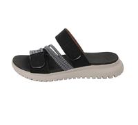 Pantuflas para mujer con puntera abierta, talón boca de pescado, suela gruesa y forma inclinada, zapatos plateados para mujer, Negro , 41 EU