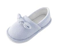Pantuflas para mujer de invierno, zapatillas elegantes Kawaii con lazo, pantuflas de felpa, mullidas, informales, antideslizantes, para la salud, de algodón, para el cuidado de los zapatos, gris, 42