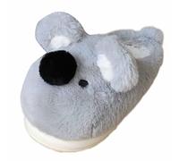 Pantuflas para mujer hombre Rigolo Koala Chausson Animales Invierno Cálidos Zapatillas Patrón Animal Lindo Zapatillas Unisex Pareja Cómodo Suave Zapatilla Casa Felpa Slippers Relleno Zapatilla