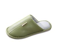 Pantuflas para mujer, impermeables, para verano, planas, para mujer, transpirables, cómodas, de viaje, semiabiertas, ligeras, antideslizantes, para mujer, verde, 40 EU