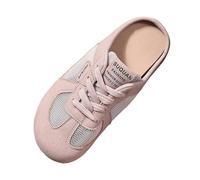 Pantuflas para mujer, mocasines de malla de verano, transpirables, ligeras, lisos, planas, suelas suaves, cómodas, informales, para el aire libre, senderismo, zapatos de verano con cordones, 35-40