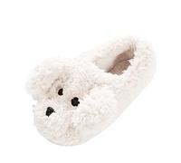 Pantuflas para mujer, para otoño e invierno, bonitas, cómodas, para interiores, cálidas, gruesas, suaves, no para mujer, beige, 39.5 EU