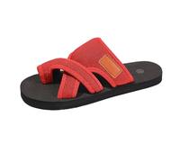 Pantuflas para mujer, primavera, verano y otoño, de malla transpirable, con boca de pez, suela suave, ligeras, para vacaciones, playa, informales, anchas, anchas, anchas, anchas, Red, 38 EU