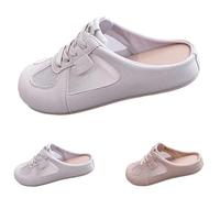 Pantuflas para mujer, transpirables, ahuecadas, suaves, ligeras, sin espalda, ajuste ancho, antideslizantes, cómodas, informales, para caminar, con comodidad durante todo el día, Ceniciento claro, 37