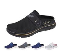 Pantuflas para mujer y hombre, suaves, antideslizantes, para interiores, exteriores, antideslizantes, para el tiempo libre, Negro , 45 EU