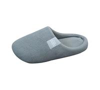 Pantuflas para mujer, zapatos de casa para mujer, de algodón suave, esponjoso, para mujer, hombre, cálido, para el hogar, zapatos de fondo duro para hombres y mujeres, gris, 39 EU