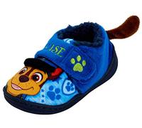 Pantuflas para niño Paw Patrol, Chase, cinta rasgada azul, talla 8 UK 26 EU
