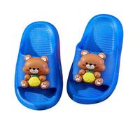 Pantuflas para niños de PVC Suave con Estampado de piña y Oso, Zapatillas Informales sin Cordones, cómodas y Ligeras para Interiores y Exteriores, Tallas 20-30