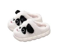 Pantuflas peludas de espuma viscoelástica para niños y niñas, zapatos de casa de felpa para bebés, puntera cerrada, para interiores, cálidas, ligeras, gruesas, para invierno, zapatos planos, White, 34