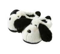Pantuflas peludas para bebés y niñas, suela de goma, zapatos de casa de felpa, ligeros, para interiores, cálidas, planas, puntera cerrada, cómodas, para dormitorio, zapatos suaves, Black, 33 EU