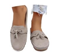 Pantuflas Planas Elegantes Informales con Detalle de Flecos y Puntera sin Costuras Calzado Muy cómodo para Estar en casa a Diario para Usar Todo el día