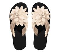 Pantuflas planas para mujer, diseño de flores, puntera abierta, soporte de arco, sandalias ortopédicas para verano, playa, caminar, antideslizantes, a la moda, talla del Reino Unido, chanclas para