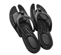 Pantuflas plegables Zapatillas de masaje plegables for viajes al aire libre, chanclas plataforma for Hotel for hombres, antideslizantes for el baño y hogar for mujeres Para uso turístico(Black,37-38)
