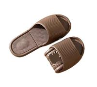 Pantuflas plegables Zapatillas plegables for hombres, sandalias de baño portátiles viaje for interiores, chanclas casa planas antideslizantes secado rápido Unisex Para uso turístico(Brown,42-43)