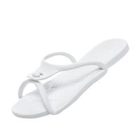 Pantuflas plegables Zapatillas plegables for mujer, sandalias de viaje portátiles for adultos, tobogán interior for parejas, zapatos antideslizantes playa for hombre Para uso turístico(White,45-46)