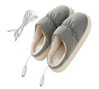 Pantuflas Térmicas - Botas Calientapiés Unisex, Zapatos con Calefacción Eléctrica | Zapatos calefactores eléctricos de felpa de invierno con batería recargable, calentador eléctrico de zapatos para ho