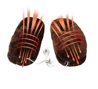 Pantuflas térmicas para el hogar - Calentadores de pies térmicos eléctricos de 15 x 5,5 cm, zapatos antideslizantes de felpa | Sistema de calefacción avanzado de invierno para apartamento, sala de