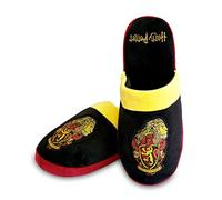 Pantuflas tipo alpargatas de peluche, Harry Potter, Gryffindor, color negro y rojo