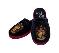 Pantuflas tipo alpargatas de peluche, Harry Potter, Gryffindor, color negro y rojo, multicolor, 42-44