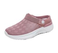 Pantuflas tipo zueco para mujer, mocasines casuales transpirables para hombre, cómodas sandalias de jardín, para interiores y exteriores, sandalias de playa, zapatos de secado rápido sin espalda, Pink