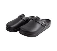 Pantuflas tipo zuecos impermeables para mujer, zapatos de enfermería para enfermera, médico, verano, color negro, talla 37, 37, Medium