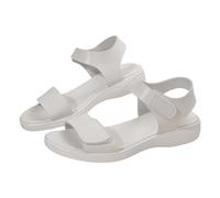 Pantuflas unisex con puntera grande, antideslizantes, de secado rápido, para la fascitis plantar, sandalias ortopédicas para interiores y exteriores, baño, jardín, piscina, White, 5.5 UK 3X-Narrow