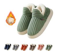 Pantuflas unisex de invierno acogedoras, modernas, informales, para el hogar, cálidas, esponjosas, para invierno, pantuflas de nube de sol, unisex, antideslizantes, cómodas, suela gruesa (talla