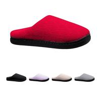 Pantuflas unisex de punto trenzado para adultos, transpirables, cálidas, con agarre antideslizante, deslizadores para dormitorio, color sólido, acogedoras, zuecos para interiores con ancho ancho