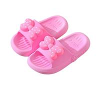 Pantuflas unisex de PVC con decorativo para uso interior y exterior en temporada primavera verano (Red, 27.5 Little Child)