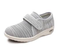 Pantuflas unisex para diabéticos de ajuste ancho, transpirables, antideslizantes, para pies hinchados, calzado ortopédico cómodo para personas mayores y diabéticos, para todas las estaciones, C