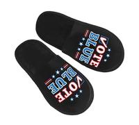 Pantuflas Vote Azul En Las Elecciones Demócratas De Medio Término Cómodo Slippers Lavable Felpa Pantuflas Para Viaje Hogar Invierno M