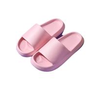 Pantuflas Zapatillas de casa con suela gruesa for mujer, sandalias de interior for el hogar for parejas de verano, zapatos de baño con punta de fondo suave for hombre Zapatos de verano(Pink,44/45)