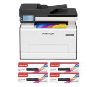 PANTUM CM2100ADW Impresora Láser Color + 4 Cartuchos de Tóner CTL-A2100 (HK 3000 Páginas, HC/HY/HM 2500 Páginas Cada Uno) Combo de Kit Completo