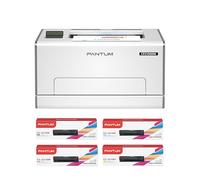 PANTUM CP2100DW Impresora Láser Color + 4 Cartuchos de Tóner CTL-A2100 (HK 3000 Páginas, HC/HY/HM 2500 Páginas Cada Uno) Combo de Kit Completo