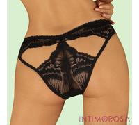 Panty Frontal En V Trasero Con Aberturas De Encaje Obsessive Alessya