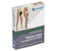 Medilast - Media Derecha hasta la Cintura - Compresión Normal - Ideal contra Varices, Piernas Cansadas o Sensación de Hormigueo - Confort y Adaptabilidad - Color Beige - Talla L