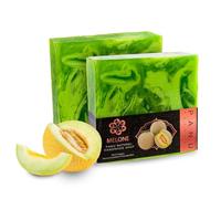Panu Soaps Melon - Jabón de Ducha Vegano para Todo Tipo de Piel - Jabón Natural como Gel de Ducha Sólido y Champú Sólido - Jabón de Ducha Natural como Gel de Ducha Sólido