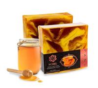 Panu Soaps Miel - Jabón de Ducha Vegano para Todo Tipo de Piel - Jabón Natural como Gel de Ducha Sólido y Champú Sólido - Jabón de Ducha Natural como Gel de Ducha Sólido
