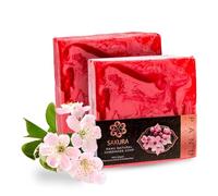Panu Soaps Sakura - Jabón de Ducha Vegano para Todo Tipo de Piel - Jabón Natural como Gel de Ducha Sólido y Champú Sólido - Jabón de Ducha Natural como Gel de Ducha Sólido