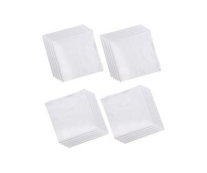 Pañuelo 100% Algodón para Hombre de 20 Piezas Cuadrado Blanco