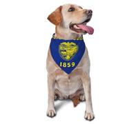 Pañuelo ajustable con estampado de la bandera del estado de Oregón, pañuelo triangular para mascotas, pañuelo para perros, gatos, cachorros, gatitos, pañuelo para mascotas fácil de limpiar