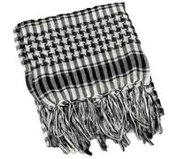 Pañuelo árabe Shemagh para la cabeza, bufanda árabe, pañuelo para la cabeza del desierto, bufanda a prueba de sol, chal árabe para cubrir la cabeza del desierto, blanco y negro, Talla única